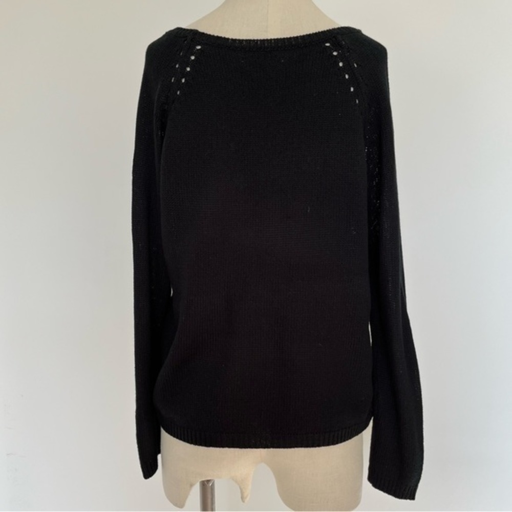 Umgee Black Off White Tiger Sweater Size Medium - Picture 3 of 5